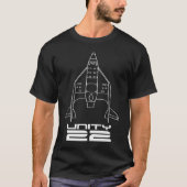 UNITY 22 Spaceship Two Galactic Space Rocket Launc Tシャツ (正面)