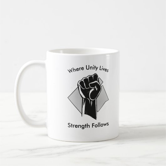 Unity and Strength Inspirational コーヒーマグカップ (左)