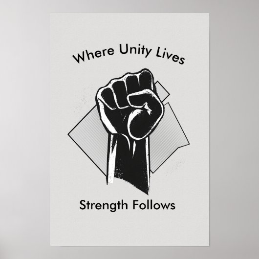Unity and Strength Inspirational Wall Art ポスター (正面)