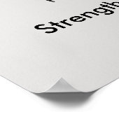 Unity and Strength Inspirational Wall Art ポスター (角)