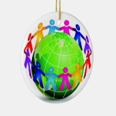 Unity - Children のまわりに Globe - SRF セラミックオーナメント (右)