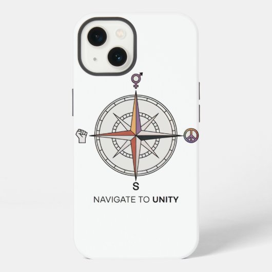 Unity Compass iphoneケースに移動 iPhoneケース (裏面)