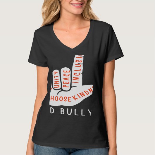 Unity Day Orange Kids 2022 Anti Bullying Love Sign Tシャツ (正面)