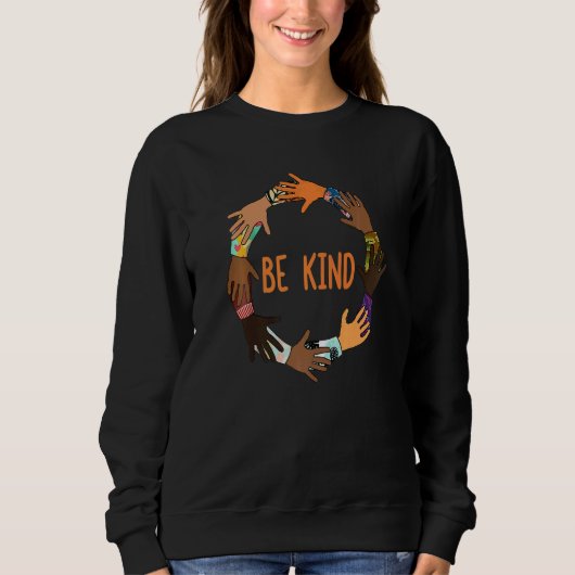 Unity Day Orange Kids Be Kind Women Be Kind ASL スウェットシャツ (正面)