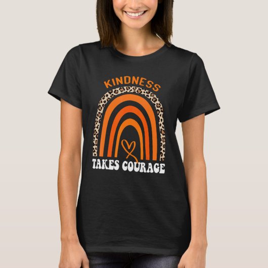 Unity Day Orange Kindness Takes Courage Tシャツ (正面)