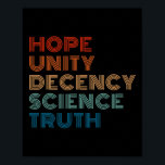 Unity Decency Science Truth ポスター<br><div class="desc">Unity Decency Science Truth</div>