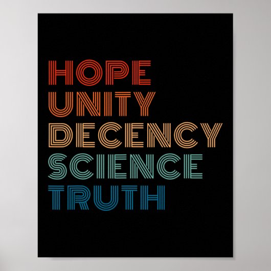 Unity Decency Science Truth ポスター (正面)