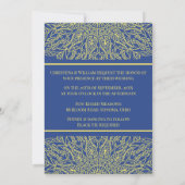 Unity in Bloom Blue Wedding Invitation 招待状 (裏面)