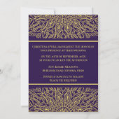 Unity in Bloom Purple Wedding Invitation 招待状 (裏面)