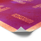 Unity in Diversity水彩画ポスター ポスター (角)