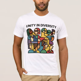 Unity in Diversity - ミニマル Geometric Rainbow Tee Tシャツ