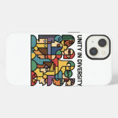 Unity in Diversity - Geometric Rainbow iphoneケース iPhone 13ケース (裏面横)