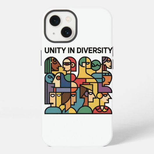 Unity in Diversity - Geometric Rainbow iphoneケース iPhone 13ケース (裏面)