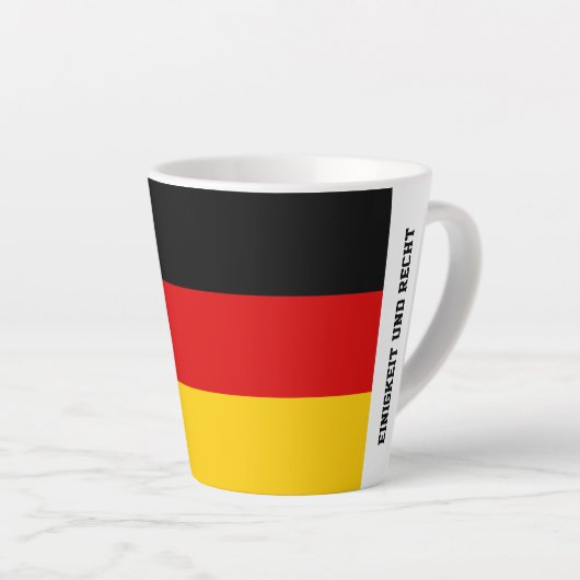 Unity Justice Freedom Germany Flag Mug カフェラテマグ (右アングル)