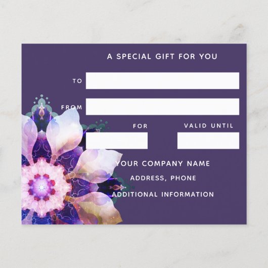 Unity Mandala チラシ (裏面)