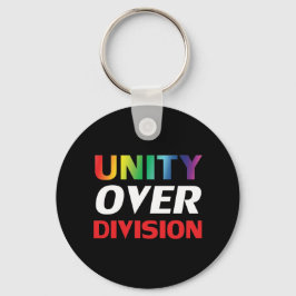 "Unity over Division"プライド、lgbtq、lgbt black キーホルダー