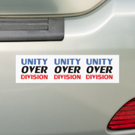 Unity over Division – 赤、白、青 バンパーステッカー