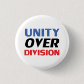 Unity over Division – 赤、白、青 缶バッジ (正面)
