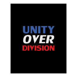 Unity over Division – 赤、白、青、黒 ポスター