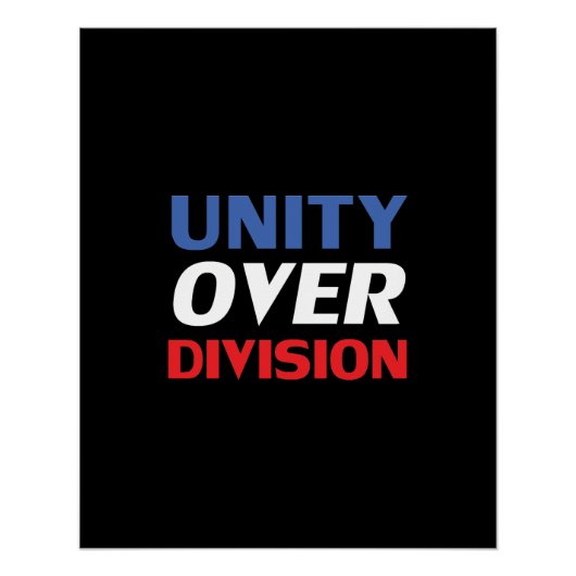 Unity over Division – 赤、白、青、黒 ポスター (正面)