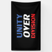 Unity over Division – 赤、白、青、黒 横断幕 (縦)