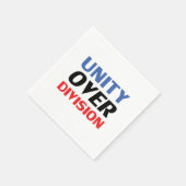 "Unity over Division"青い赤い白黒紙 スタンダードカクテルナプキン (角)
