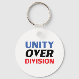 "Unity over Division"青、赤、黒、白 キーホルダー