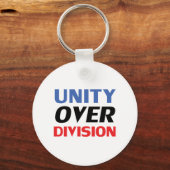 "Unity over Division"青、赤、黒、白 キーホルダー (正面)