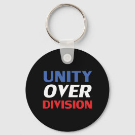 "Unity over Division"青、赤、黒、白 キーホルダー