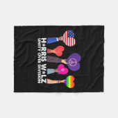 Unity Over Division Harris 2024ホイマー2024投票 フリースブランケット (正面(横))