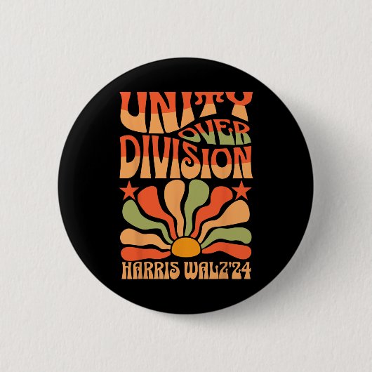 Unity Over Division Harris 2024ホイマー2024投票 缶バッジ (正面)