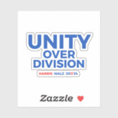 Unity over Division - Harris Walz 2024 シール (シート)