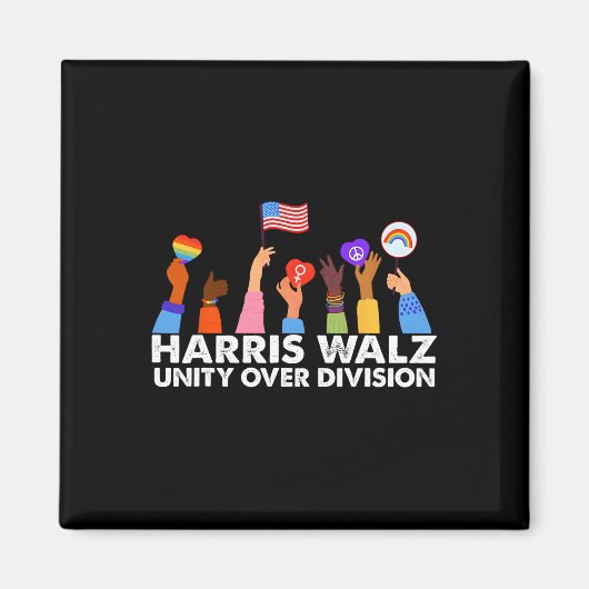 Unity Over Division Harris Wheimer 2024 3 マグネット (正面)