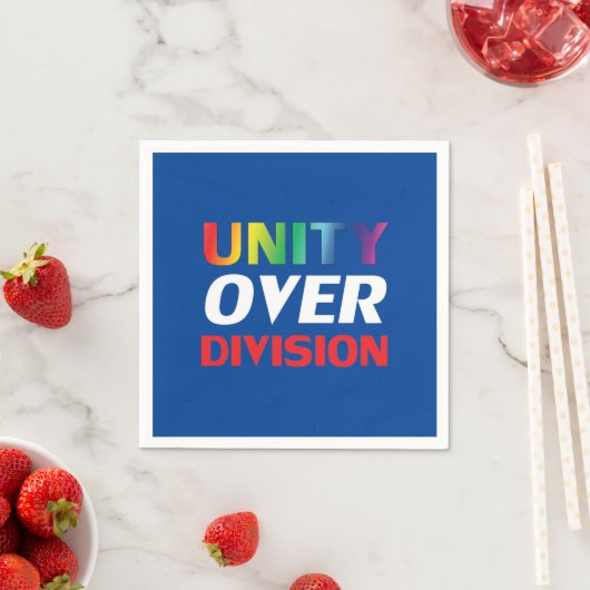 Unity over Division red、white、blue、プライドlgbtq スタンダードカクテルナプキン (インサイチュ)