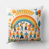 Unity Rainbow Community Decorative Pillow クッション (裏面)