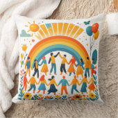 Unity Rainbow Community Decorative Pillow クッション (ブランケット)
