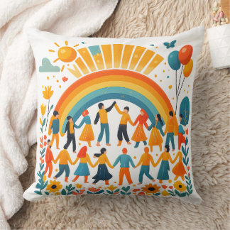Unity Rainbow Community Decorative Pillow クッション