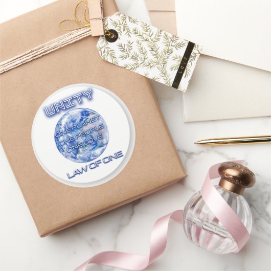 UNITY stickers! Autocollants UNITE planétaire! ラウンドシール (ギフト)