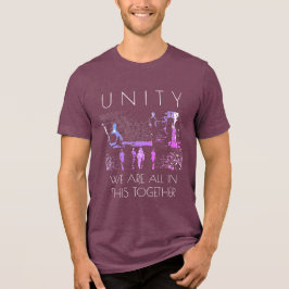 "Unity, Together" Inspiration Magenta Blue White トライブレンドＴシャツ