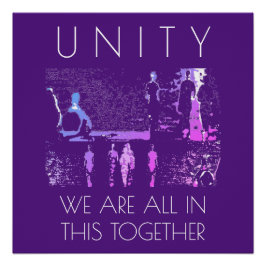 "Unity, Together" Inspiration Magenta Blue White ポスター