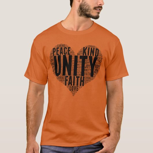 Unity Wordcloud親切なストップいじめUnity Day Tシャツ (正面)