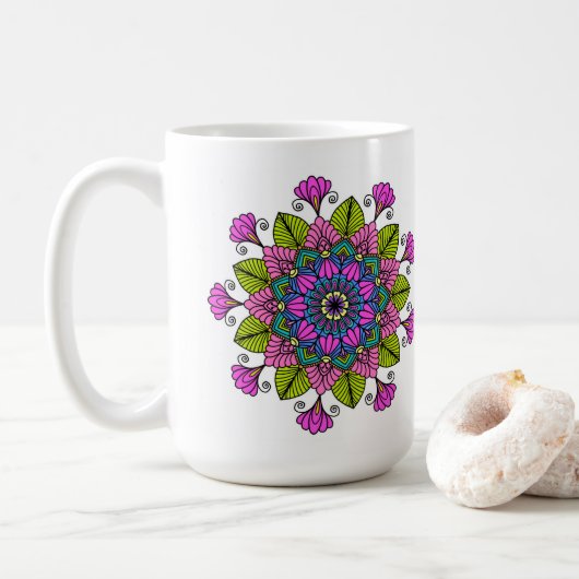 Universal Awakening Mandala Coffee Mug コーヒーマグカップ (ドーナツ)