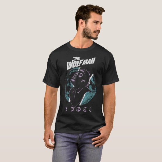 Universal Monsters Artist Serieshe Wolfman Retro P Tシャツ (正面フル)