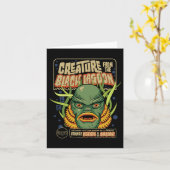 Universal Monsters Creature Retro Halloween Mask  カード (黄色い花)
