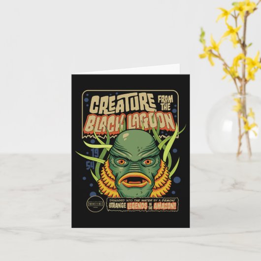 Universal Monsters Creature Retro Halloween Mask  カード (黄色い花)