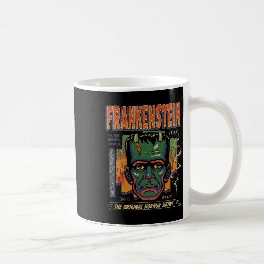 Universal Monsters Frankenstein Vintage Halloween  コーヒーマグカップ (右)