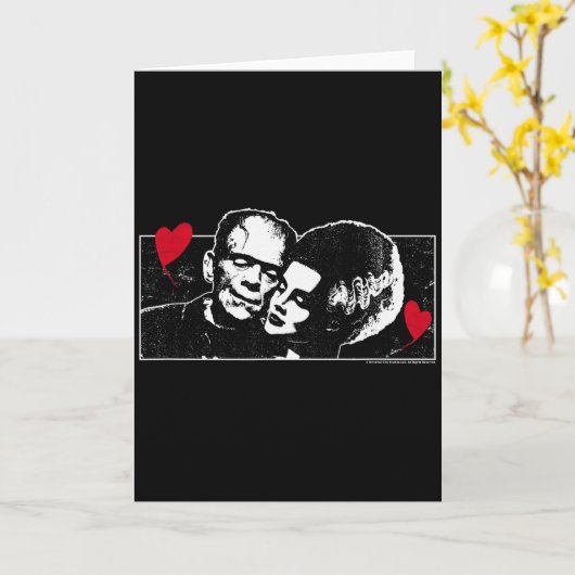 Universal Monsters Valentines Day Frankenstein And カード (黄色い花)