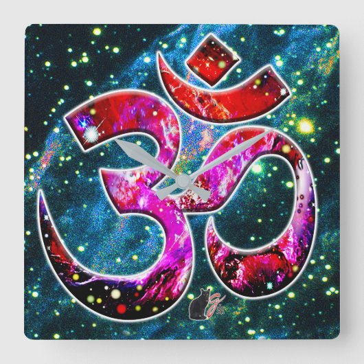 Universal OM Bodhi スクエア壁時計 (正面)