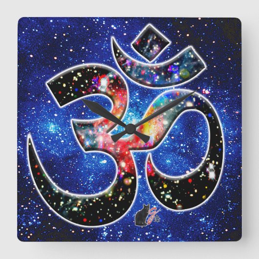 Universal OM Dhyana スクエア壁時計 (正面)