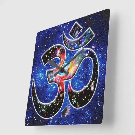 Universal OM Dhyana スクエア壁時計 (傾斜)